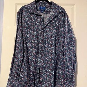 Apt. 9 Navy Floral Button-Up Shirt